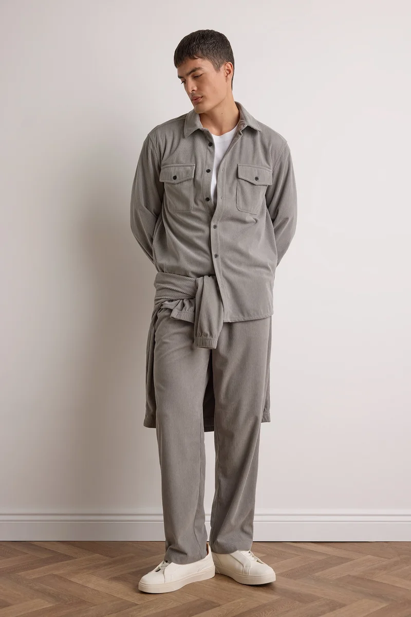 Defacto Wide Leg Velvet Trousers