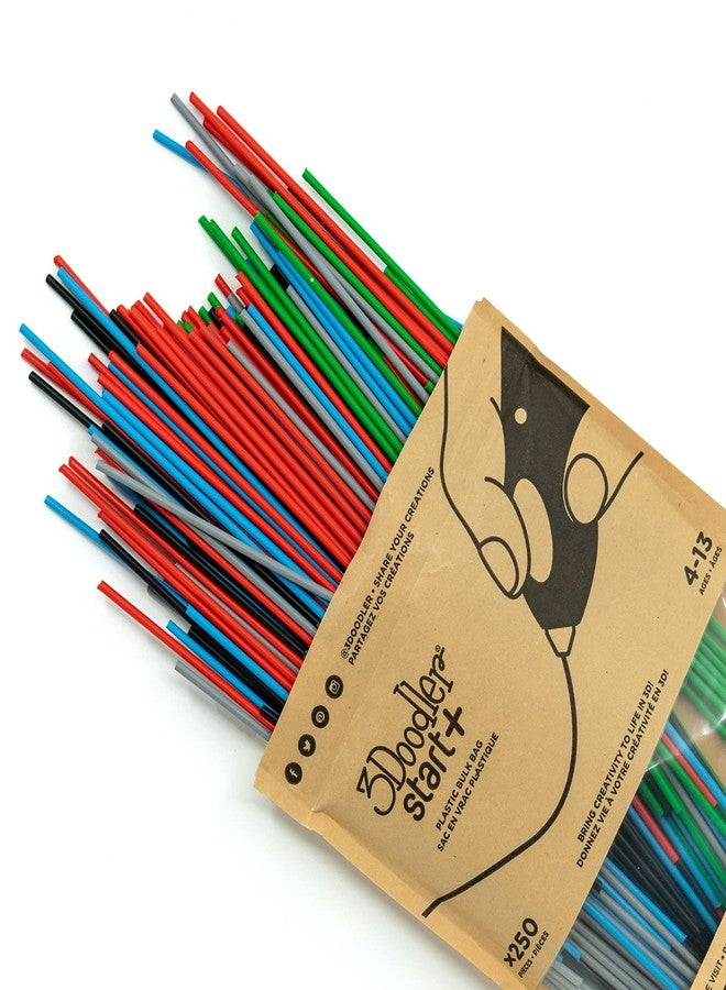 3Doodler Start 3D Printing Filament Refill Bag (x250 Strands, Over 1250 ft. of Extruded Plastic) - Primary Pow - Image 1