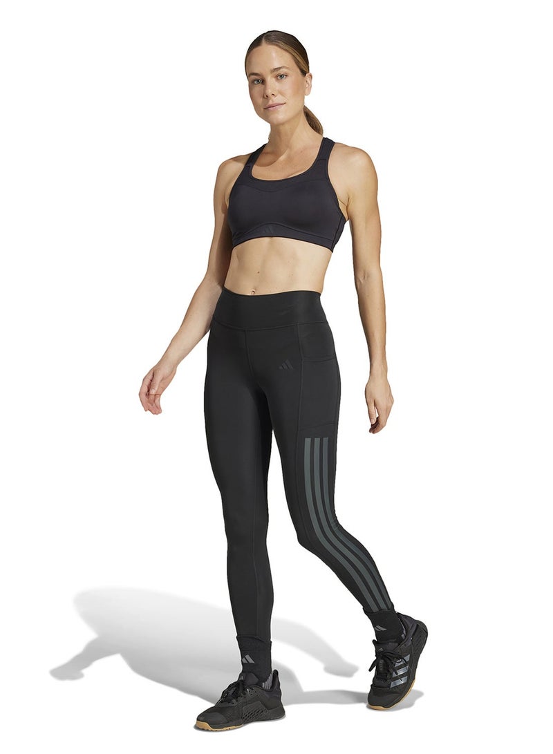 اديداس حمالة صدر رياضية سوداء عالية الدعم للنساء - Image 3