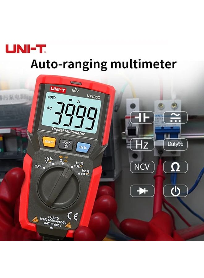 UNI T Compact Digital Multimeter 4000 Counts LCD Backlight AC DC Voltage Current Tester - Image 4