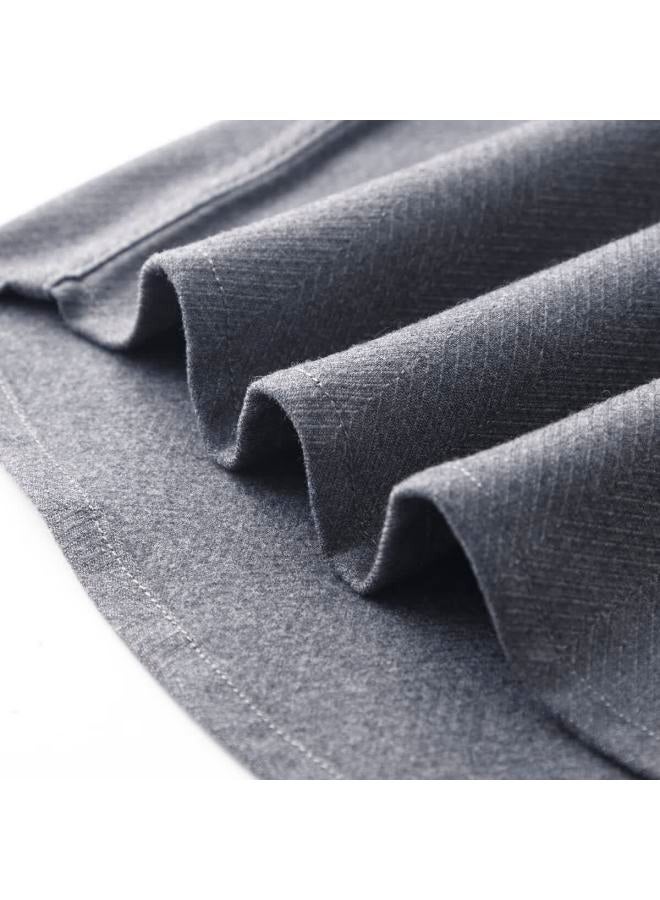 FIRS Shanshan Men's Long Sleeve Shirt Thickened Wool Blend Four Seasons Fluffy Warm Stretch Commuter Top - Image 5