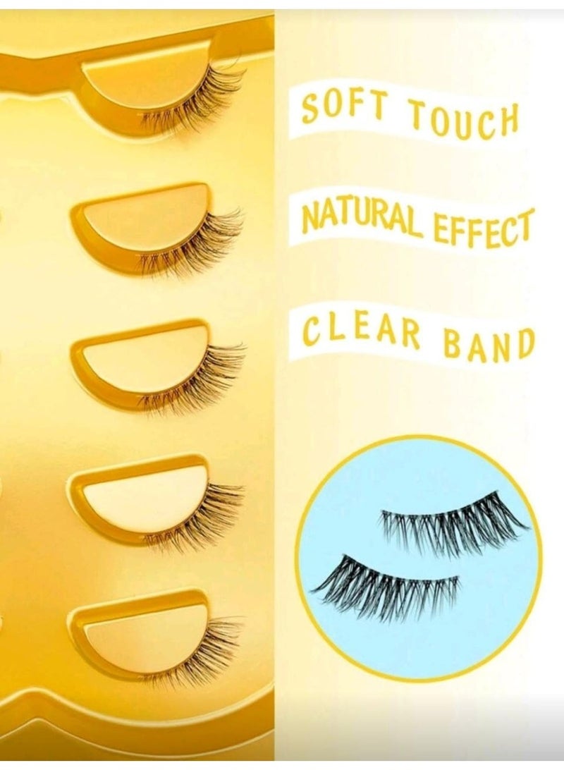 SHEIN 5Pairs lashes Of Natural Half Eye False Eyelashes - Image 3