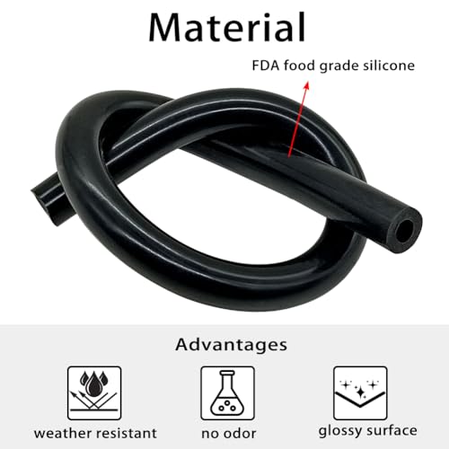 JoyTube 1/8" Silicone Vacuum Hose Automotive Tubing Line Universal Food Grade Silicone Hose Thick Wall High Performance 5 Feet 130PSI Max Pressure - Image 3