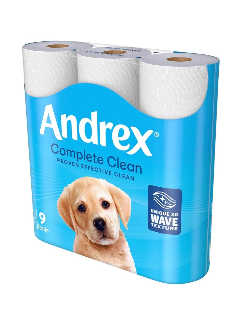 أندريكس لفات ورق التواليت الكاملة النظيفة القياسية، 9 لفات - Image 2