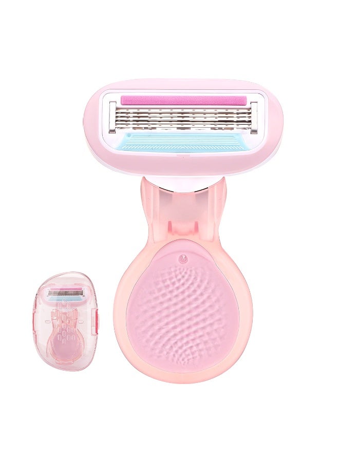 Generic Mini Razor for Women - Gentle Armpit and Bikini Hair Remover with Aloe Lubricant Strip and 1（pink） - Image 1