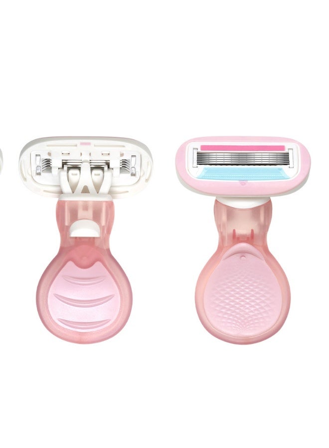 Generic Mini Razor for Women - Gentle Armpit and Bikini Hair Remover with Aloe Lubricant Strip and 1（pink） - Image 2
