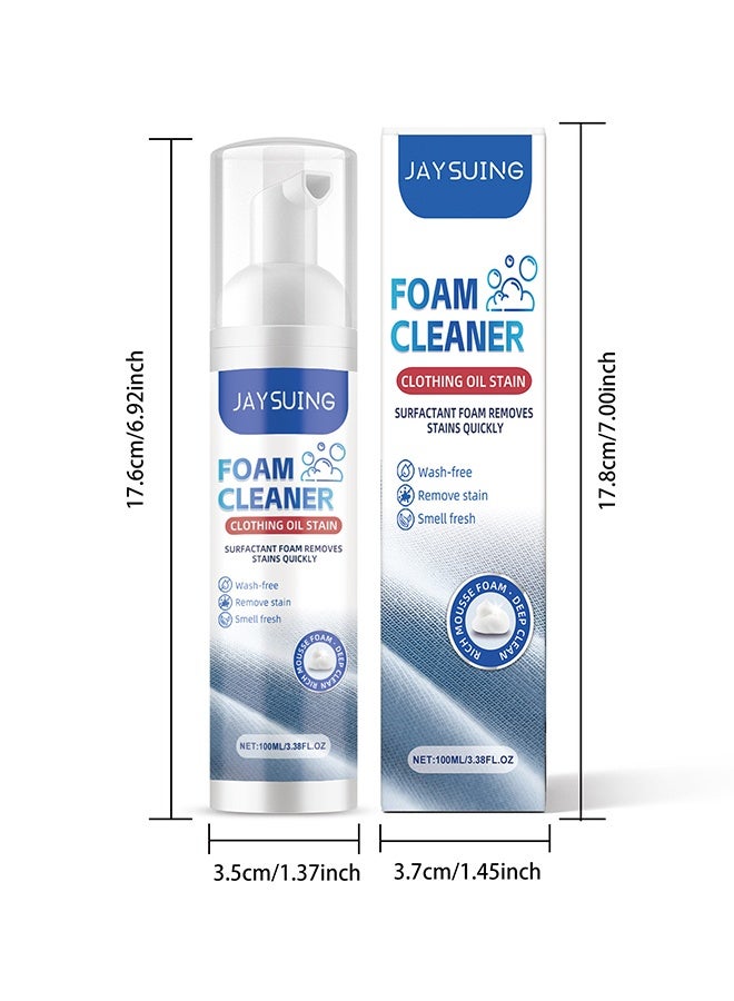 جايسوينغ منظف رغوة زيتية 100 مل للملابس - يزيل البقع العنيدة - يترك عطرا لتنظيف الغسيل - لعلاج بقع الغسيل المتبقية من الطعام والزيت والصلصة والقهوة وما إلى ذلك - منظف رغوي قوي لمزيل البقع - Image 2