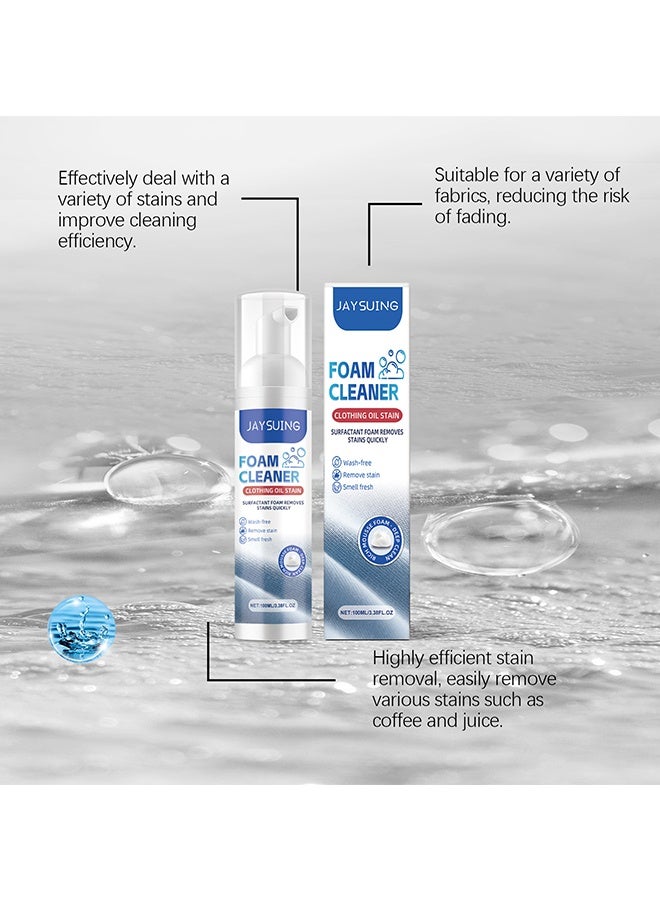 جايسوينغ منظف رغوة زيتية 100 مل للملابس - يزيل البقع العنيدة - يترك عطرا لتنظيف الغسيل - لعلاج بقع الغسيل المتبقية من الطعام والزيت والصلصة والقهوة وما إلى ذلك - منظف رغوي قوي لمزيل البقع - Image 4
