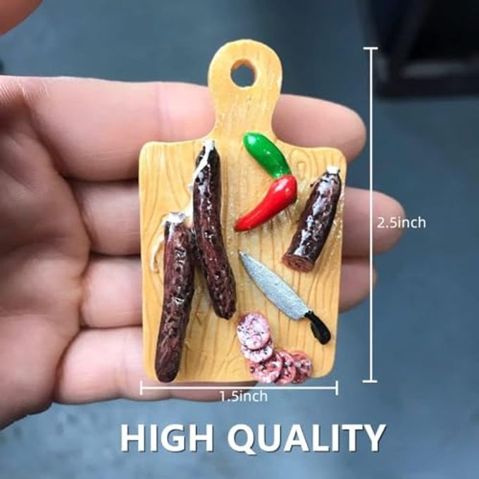 Bonilve 4 Pcs Cute 3D Miniature Food Refrigerator Magnets  Strong Magnetic Cutting Board Design for Kitchen Home Decor, Fridge, Locker & Whiteboard - Image 2