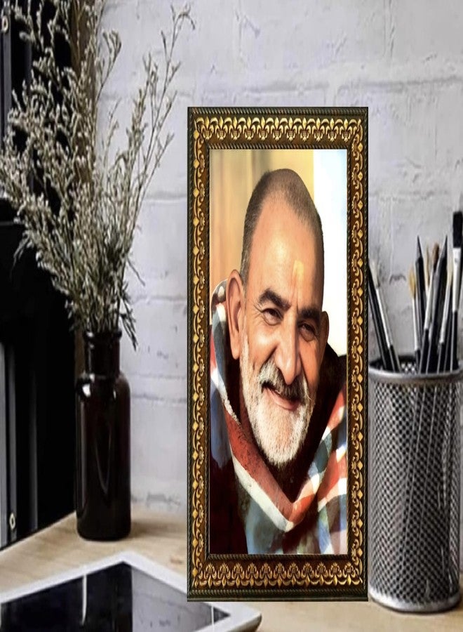 Bajaj Creations إطار صور ديني من خشب النيم كارولي بابا من باجاج كرييشنز، مناسب للمعابد وديكورات الجدران، مقاس صغير (6 × 8 بوصة)، مصنوع من الخشب المصنّع، متعدد الألوان - Image 2