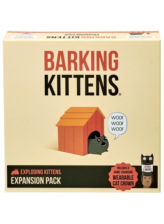 Exploding Kittens LLC Barking Kittens Expansion Set Easy Familyfriendly Party Games Card Games For Adults Teens & Kids 20 Card Addon  - Image 1
