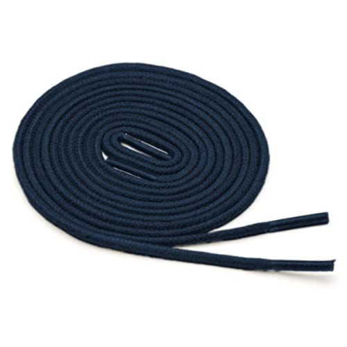 Benchmark Basics Navy Blue 33" Round Waxed Cotton Shoelaces | 2mm (5/64”) Width (33 Inches, Navy Blue) - Image 3