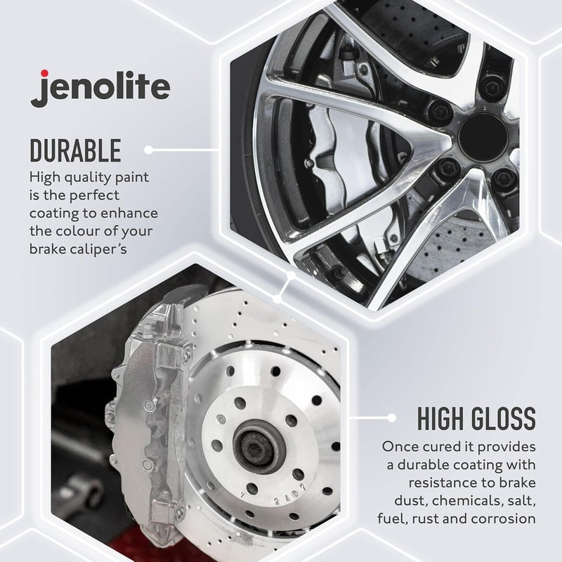 JENOLITE Brake Caliper Paint | SILVER | Restore & Transform Car Brake Calipers | 400ml (13.05fl oz) - Image 4