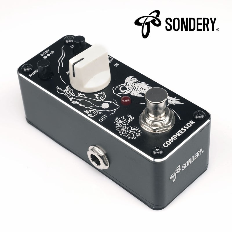 Sondery بدال ضاغط سوندرى للجيتار الكهربائي والبيس، بدال ضغط ميني بتجاوز حقيقي، يتحكم بمستوى الاستدامة والتعلق، سلسلة تصميم فني - Image 2