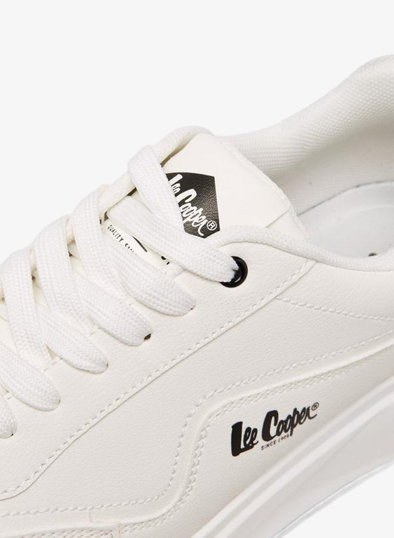 Lee Cooper أحذية رياضية رجالية مزودة بأربطة بلون موحد - Image 4