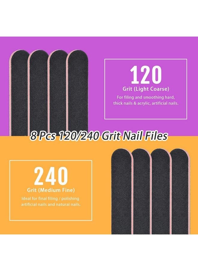 TsMADDTs 20 Pcs Nail Files Tsmaddts Nail Files Set Double Sided Emery Board For Natural Acrylic Nails 100180 120240 320800 Grit Professional Manicure Tools For Home Salon  - Image 5