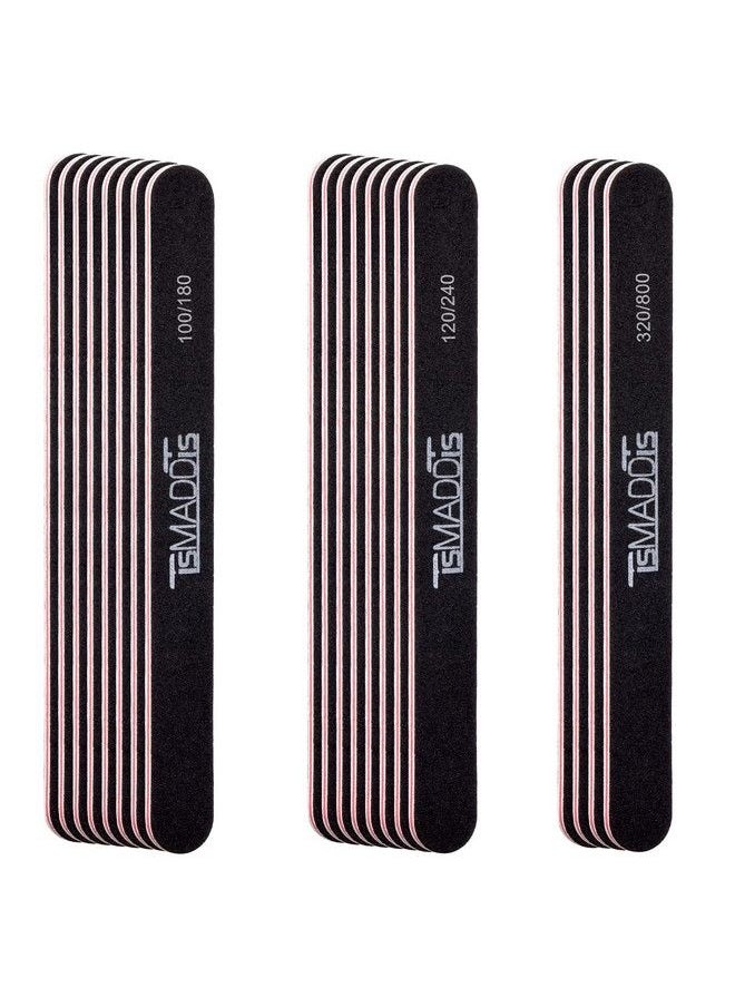TsMADDTs 20 Pcs Nail Files Tsmaddts Nail Files Set Double Sided Emery Board For Natural Acrylic Nails 100180 120240 320800 Grit Professional Manicure Tools For Home Salon  - Image 2