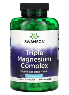SWANSON Triple Magnesium Complex 400 mg 300 Caps  - Image 1