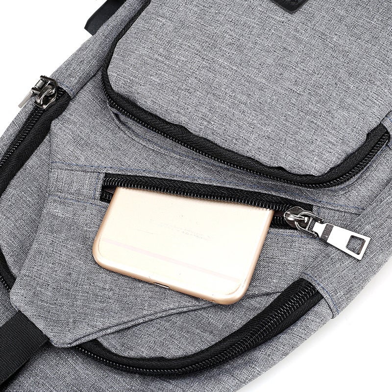 Printable Logo Casual Chest Bag New Simple Usb Rechargeable Men'S Shoulder Bag Sports Commuter Crossbody Bag - Image 5