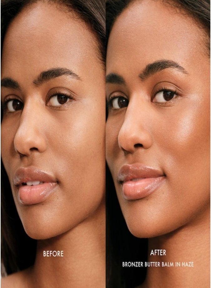 Summer Fridays Bronzer Butter Balm Sculpting Cream Bronzer with Ceramides 5g Haze | Hydrating Cream Bronzer for Natural Sun-Kissed Glow - Image 2