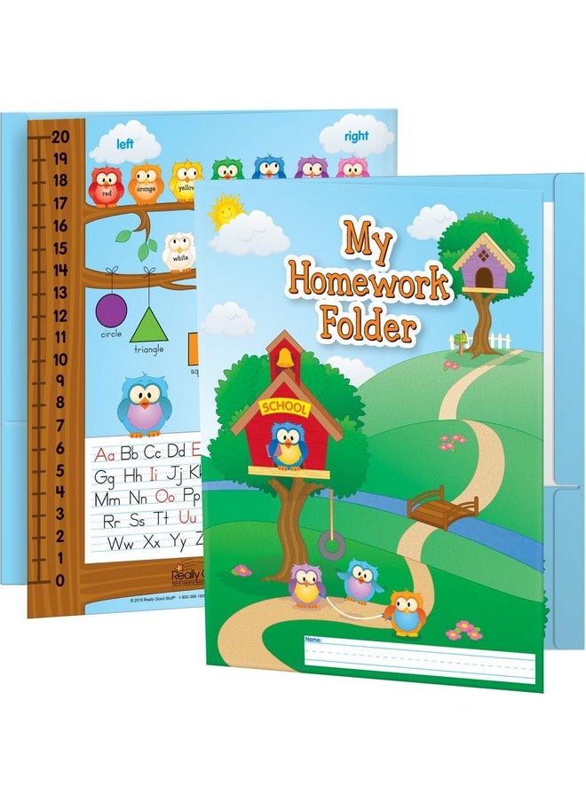 Really Good Stuff Early Learning Owl Homework Folders 12 Folders  - Image 1