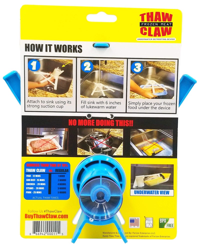 Thaw Claw Meat Defroster, a Kitchen Essential Tool for Quick and Easy Defrosting of Chicken, Beef, Pork and Fish, Kitchen Gadgets Accessories, Easy Storage, Fits All Sinks, Thaws in Minutes - Image 2