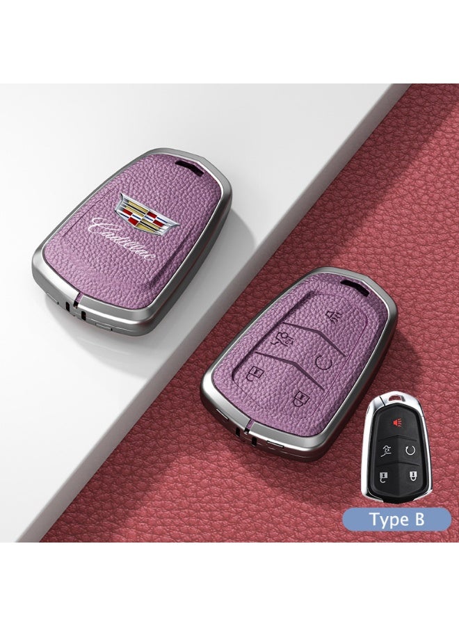 Cadillac Premium leather car key protective case suitable for Cadillac XT5 XT6 XT4 CT5 CT6 ATSL XTS GT4 car key shell case - Image 1
