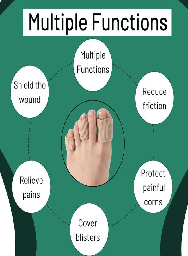 MASSMOT 3 PCS Toe Cushion Tubes, Toe Tubes Sleeves，Fabric and Gel Cushion for Foot Pain Relief Sleeves for Ingrown Toenails Corns Calluses Blisters - Image 5