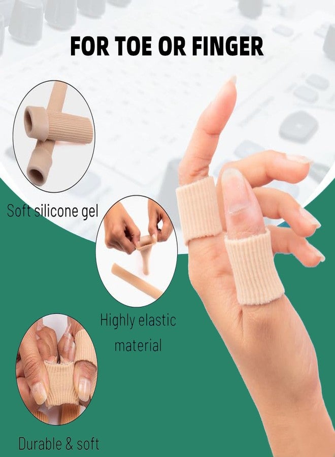 MASSMOT 3 PCS Toe Cushion Tubes, Toe Tubes Sleeves，Fabric and Gel Cushion for Foot Pain Relief Sleeves for Ingrown Toenails Corns Calluses Blisters - Image 2