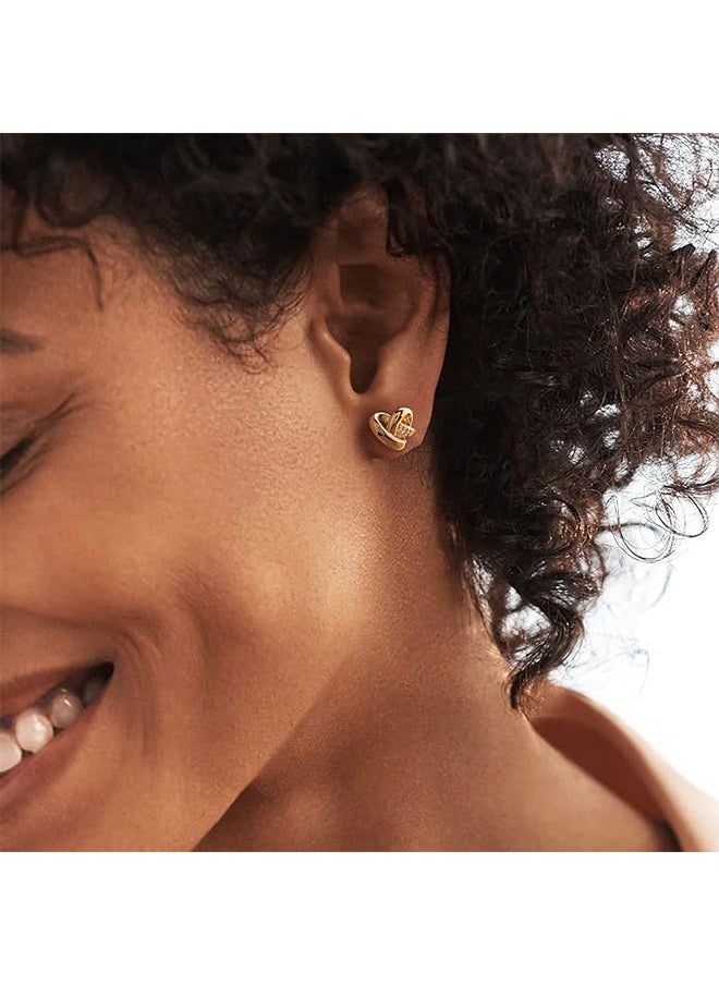 Mevecco Women Earrings Gold Stud 14K Gold Filled Small Simple Handmade Hypoallergenic Everyday Jewelry  - Image 2
