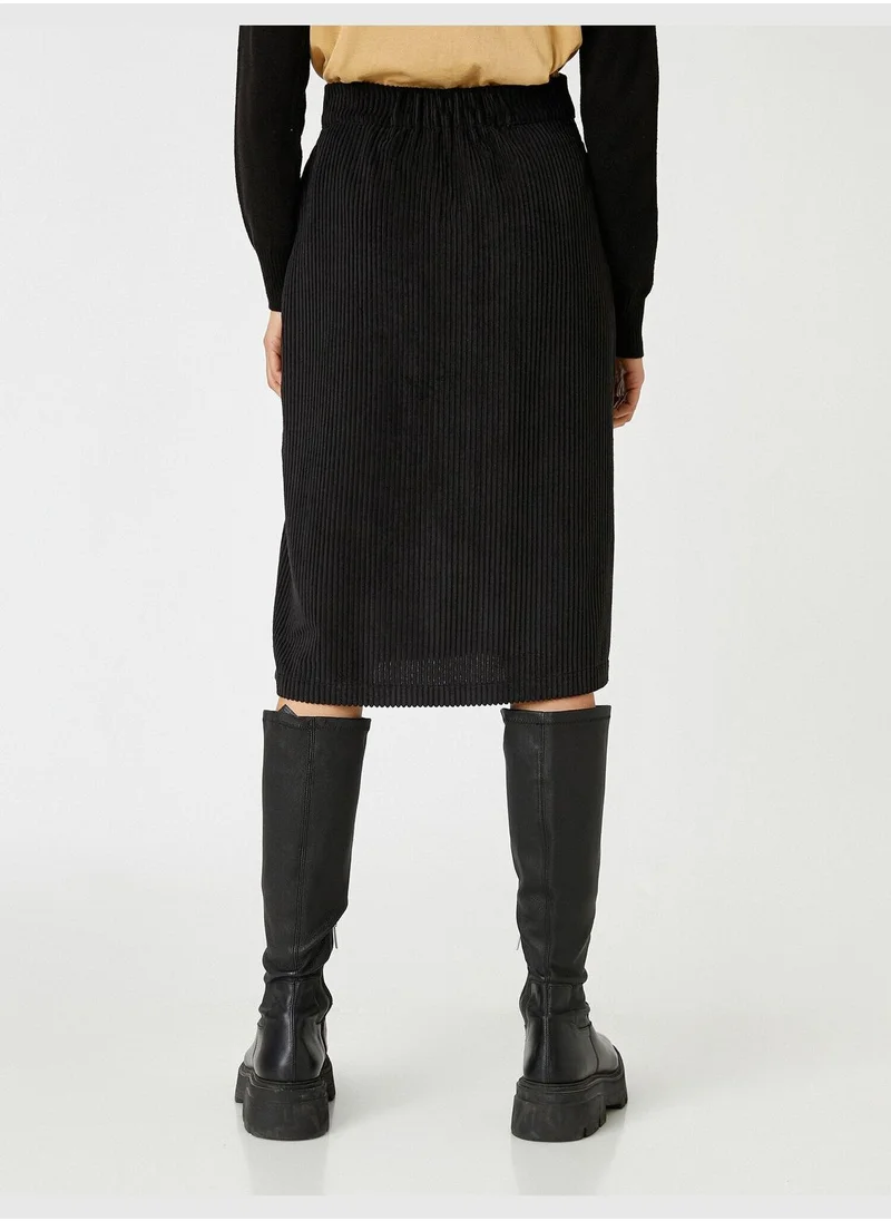 KOTON Button Detailed Skirt