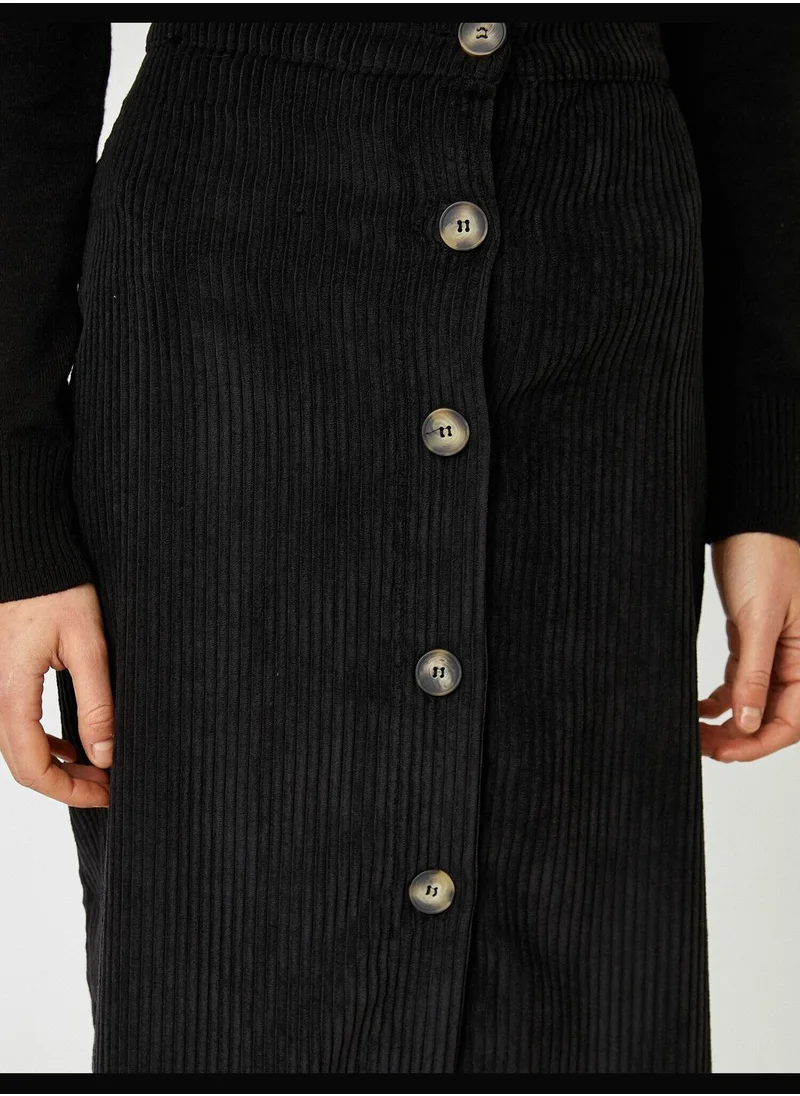 KOTON Button Detailed Skirt