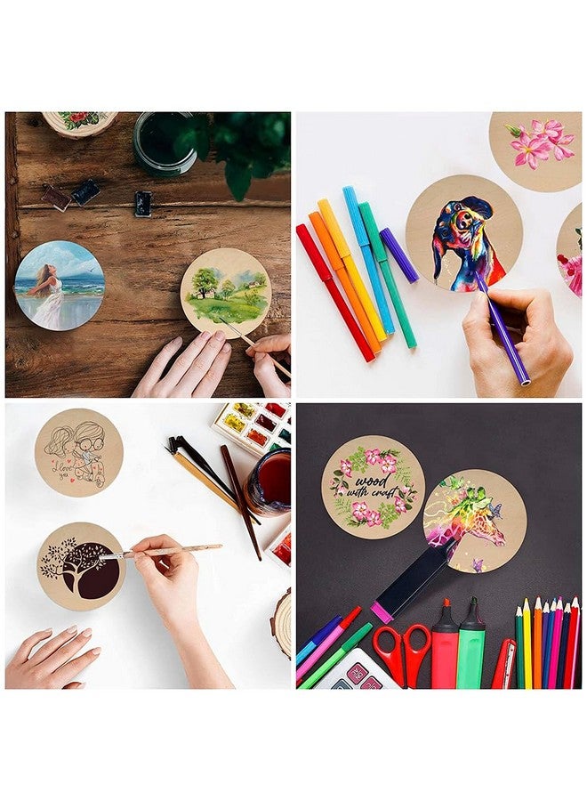 Rise-N-Shine Rise n Shine MDF Board Cutouts - 12 Inch 2.5mm Thick Circle Boards Set Of 10 | MDF Board for Lippan Art, Resin, Mandala, Painting & Art and Craft | Premium Round Pine Wood Slices for Artists and Students  - Image 3