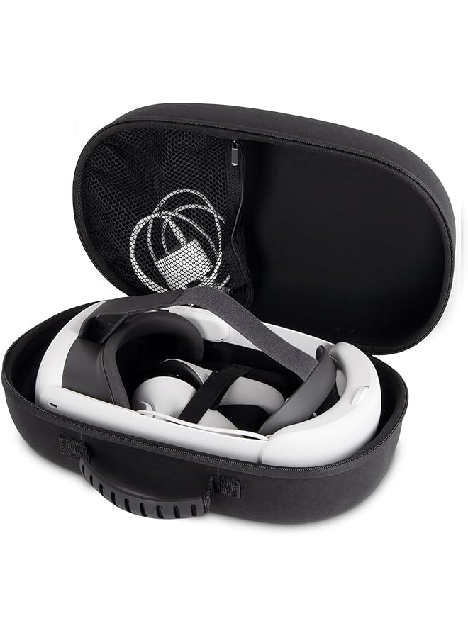 erorex Larger Carrying Case For Meta Oculus Quest 3 Hard Eva Quest 3 Case Compatible With VR Headset Headstrap＆Controllers Accessories Portable Handbag Suitable For Travel Home Storage Black - Image 1