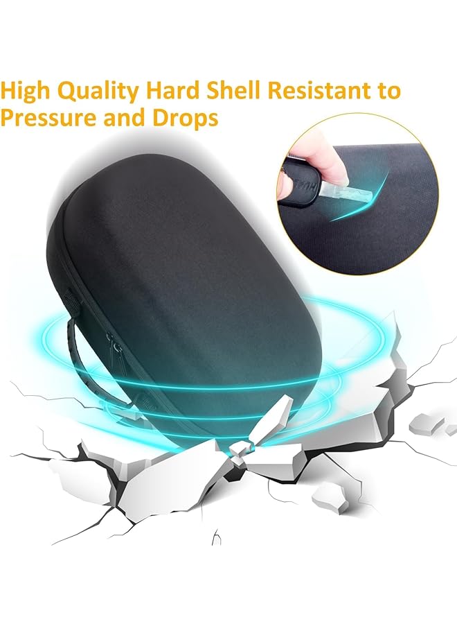 erorex Larger Carrying Case For Meta Oculus Quest 3 Hard Eva Quest 3 Case Compatible With VR Headset Headstrap＆Controllers Accessories Portable Handbag Suitable For Travel Home Storage Black - Image 4
