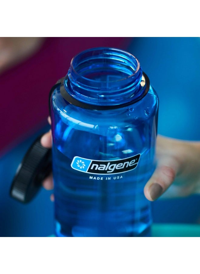 Nalgene - Sustain Tritan Bpafree Water Bottle Made With Material Derived From 50% Plastic Waste 32 Oz Wide Mouth Slate Blue - Image 1