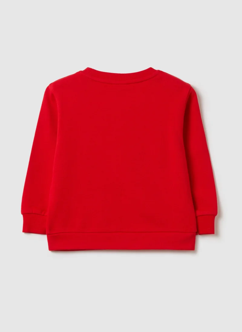 او في اس French Terry Sweatshirt With Pouch Pocket