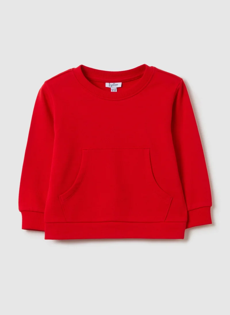 او في اس French Terry Sweatshirt With Pouch Pocket