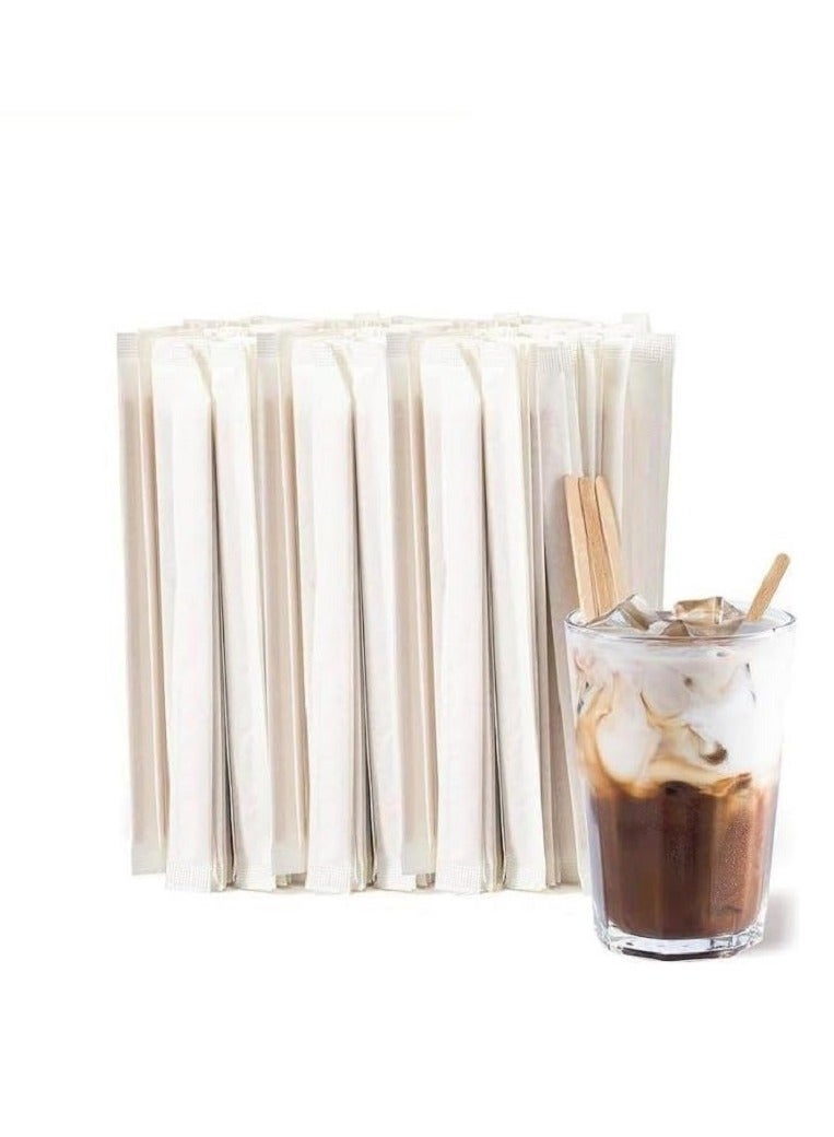 200 individually wrapped wooden coffee sticks, the length of the stick makes it convenient to move inside the cups  - Image 1