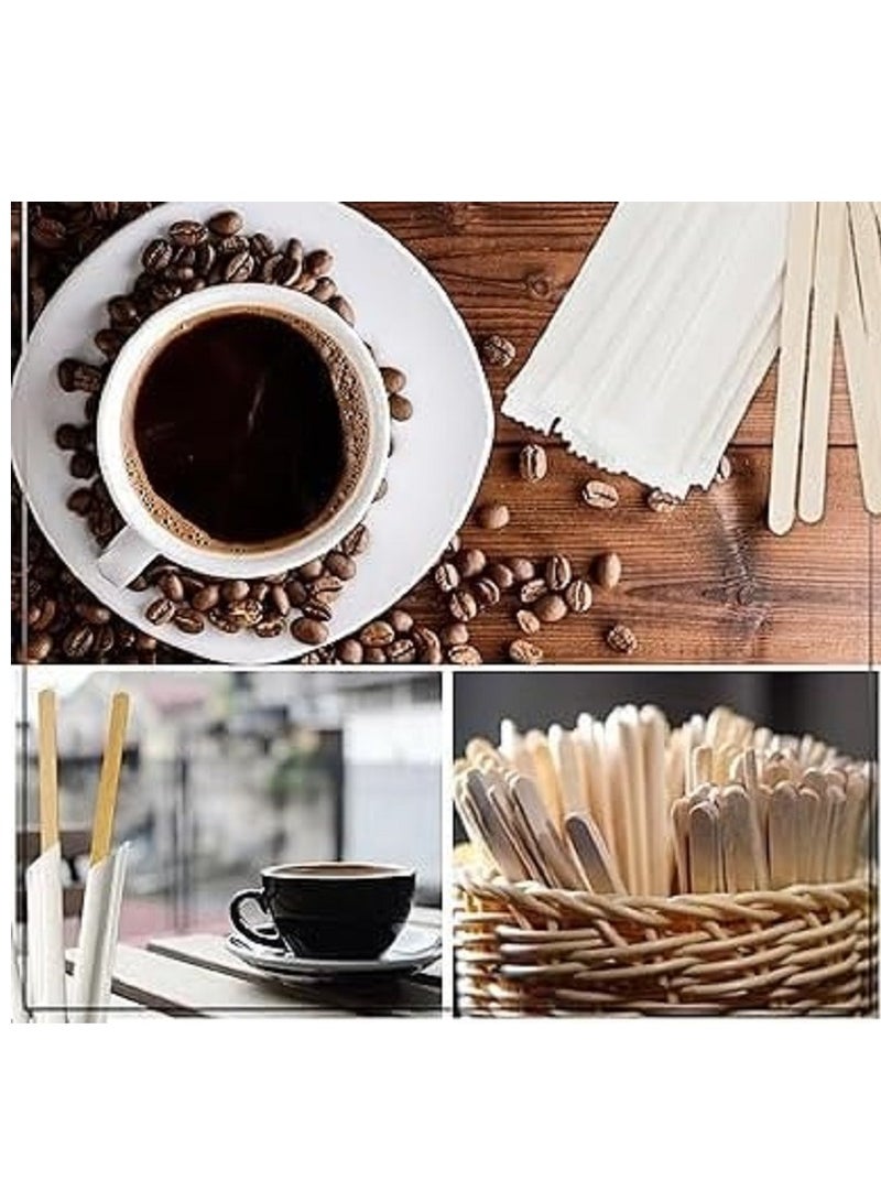 200 individually wrapped wooden coffee sticks, the length of the stick makes it convenient to move inside the cups  - Image 4