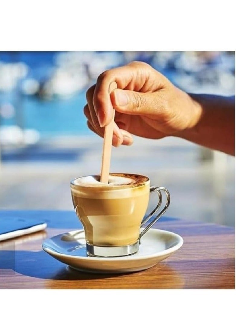 200 individually wrapped wooden coffee sticks, the length of the stick makes it convenient to move inside the cups  - Image 2