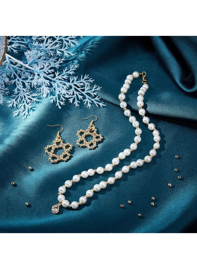 1000 قطعة 4 مم خرز نحاسي دائري مطلي بالذهب لصنع المجوهرات بنفسك