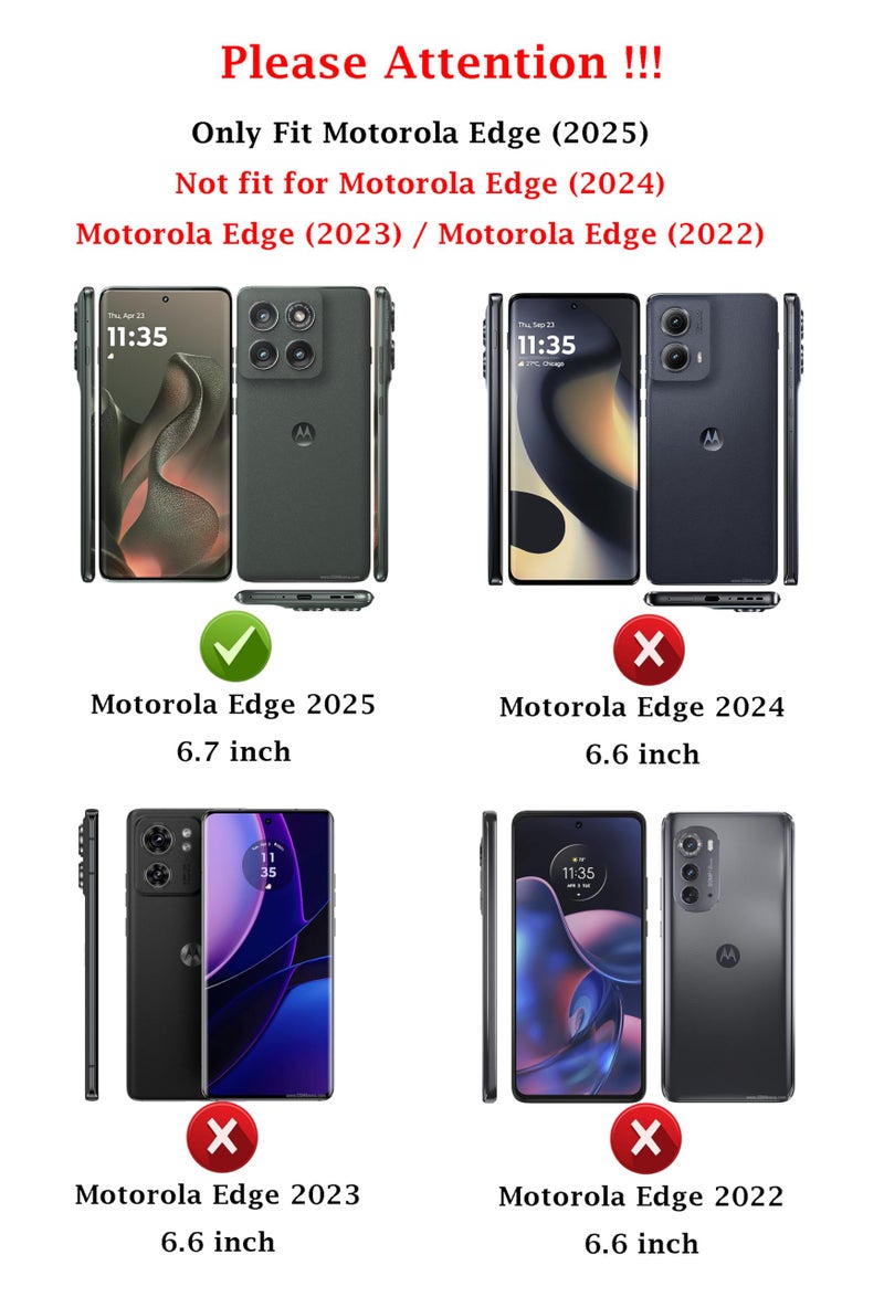 PUSHIMEI for Motorola Edge 2025 Case, with Slide Camera Cover HD Screen Protector [Military Grade Drop Tested] Magnetic Ring Holder Kickstand Protective Phone Case for Motorola Moto Edge 2025, Black - Image 2