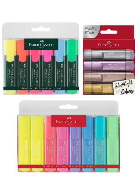 18-Piece Highlighter Set Multicolour