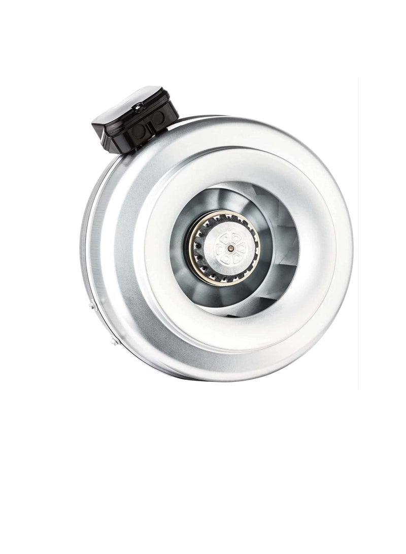 Heavy Duty Round Metal AC Centrifugal In-Line Duct Fan Industrial, Factories, Kitchen, Bathroom, Ventilation Blower Fan (4 Inch 60W) - Image 3