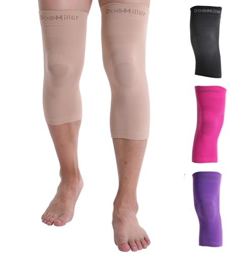 Doc Miller 2 Pack Knee Compression Sleeve Brace for Men & Women - Best Support for Gym Workout, Running, Sports, ACL, Meniscus Tear, Arthritis, Joint Pain Relief & Injury Recovery - Image 1