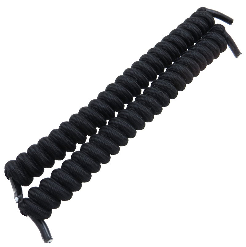 BCB Wear Curly Twister Elastic No-Tie Shoelaces - Solid Colors/One Size Fits Most (Black) - Image 2