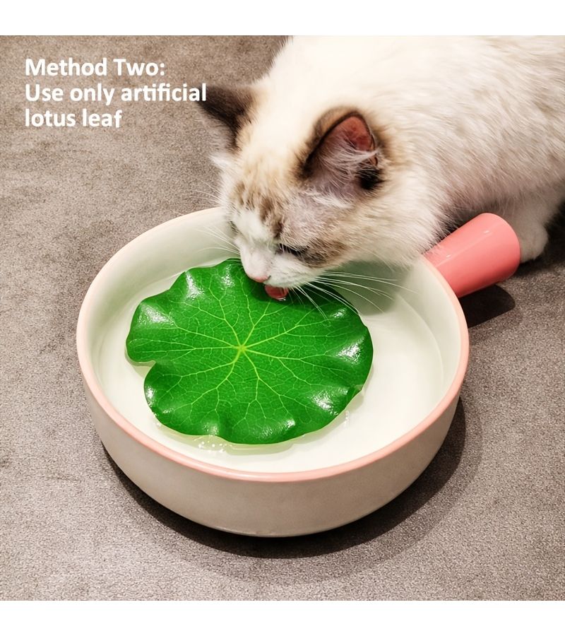 Artificial Lotus Leaf Cat Water Set With 2 Koi Fits All Bowls - Image 5