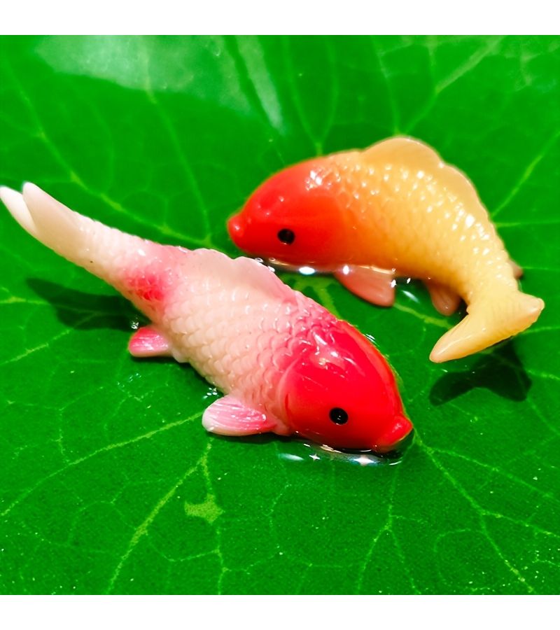 Artificial Lotus Leaf Cat Water Set With 2 Koi Fits All Bowls - Image 4