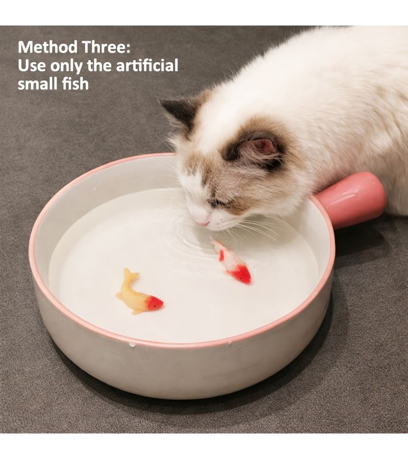 Artificial Lotus Leaf Cat Water Set With 2 Koi Fits All Bowls - Image 1